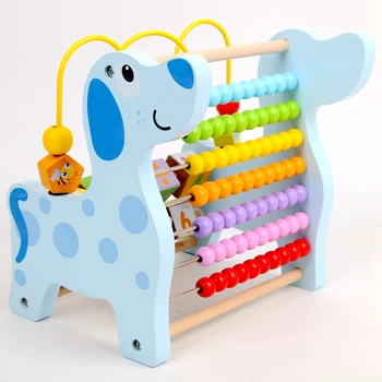 Montessori mediniai matematikos žaislai, daugiafunkcinis abacus žaislai ankstyvo mokymosi mokymo priemones vaikų švietimo žaislai