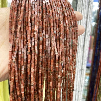 Natūralaus Akmens Stačiakampio formos Išsimėtę granulių Kristalų agates string Karoliukai Papuošalai Priėmimo 