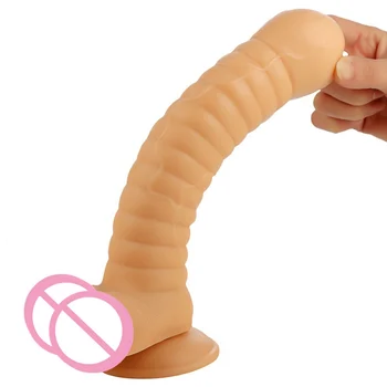 Nauja juoda 2.1 colio didelis dildo realus siurbtukas minkštas Varpos Moterų masturbacija gyvūnų dildo sekso žaislai moteris dildos anal