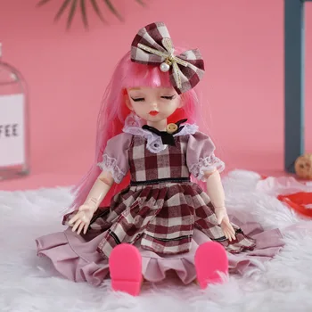 Naujas 1/6 BJD doll tinka lėlės 28cm-30cm Dress-up drabužių, retro mados suknelė aksesuarai, žaislai mergaitėms 
