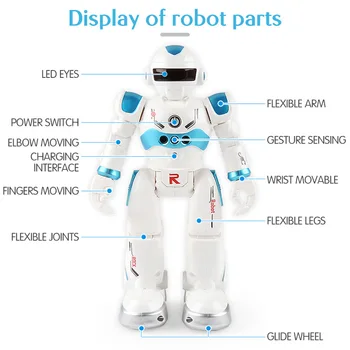 Naujas Nuotolinio Valdymo Robotas, Multi-funkcija USB Įkrovimo Vaikų Žaislas RC Robotas Dainuos Šokių Veiksmų Skaičius, Judesių Jutiklis Robotas