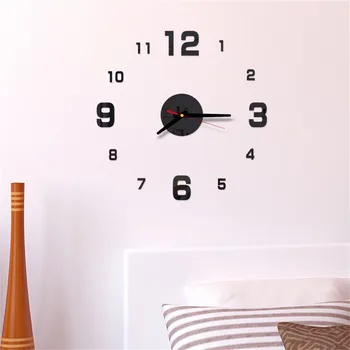 Naujas sieninis laikrodis žiūrėti modernus dizainas, didelis dekoratyvinis laikrodžiai Europoje akrilo lipdukai kambarį akrilo Sieniniai Laikrodžiai or31