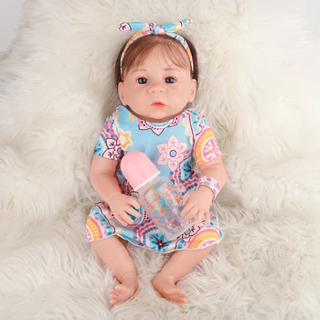Naujo dizaino 20 colių Princesė Mergina Reborn Lėles Visi Silikono Kūno Lovely Baby Lėlės Bamblys Gimtadienio Dovana Partneris