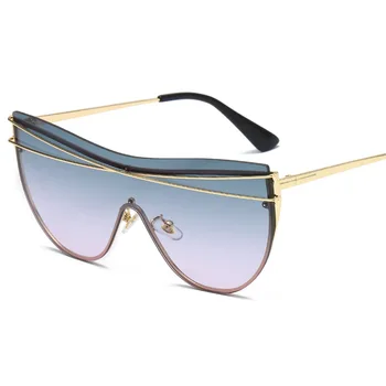 Negabaritinių retro gradientas akiniai nuo saulės 2019 ponios retro vintage akiniai nuo saulės prabangos prekės taškus akiniai oculos de sol feminino didelis