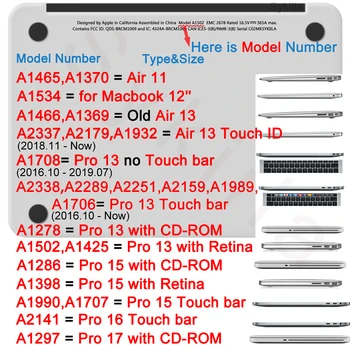 Nešiojamas Odos Macbook Pro 13 15 16 17 12 Oro 13 11 Lipdukas 