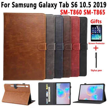 Odinis dėklas, skirtas Samsung Galaxy Tab S6 10.5 SM-T860 SM-T865 T860 T865 Padengti Minkšta Smart Case for Samsung Tab S6 10.5 +Filmas+Rašiklis