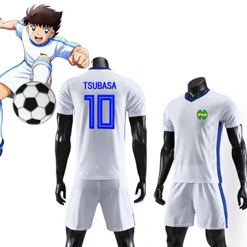 Pasirinktinis pavadinimas Captain Tsubasa Jersey Futbolo Kostiumas Vienodas Quick dry audinys Vaikas Suaugusiųjų dydis Cosplay Kostiumai, marškinėliai+Šortai