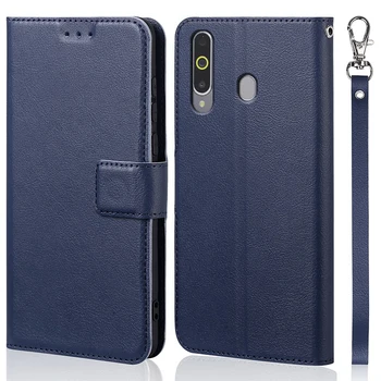 Prabanga Flip Case For Samsung Galaxy A8S SM-G8870 A9 Pro 2019 6.4 colių Dangtelis Originalus Knygos Dizainas, Odinis Telefono Coque 