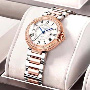 Reloj Mujer Šveicarija KARNAVALAS Prekės Laikrodžiai Ponios Mados Vandeniui Prabanga Atsitiktinis Kvarcinis Laikrodis Moterims, 2021 Montre Femme