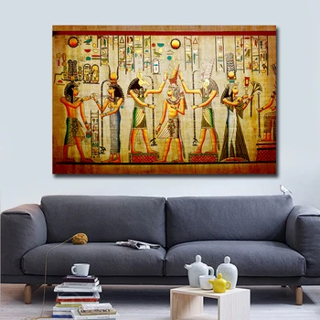 Retro Egipto Stiliaus Paveikslas, Tapyba be rėmelio Drobės Plakatai ir Spausdina Sienos Meno Tapybos Pasirinktinius Nuotraukų Nuotraukas, Cuadros Dekoras