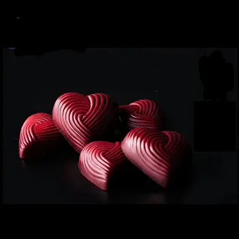 SHENHONG Valentino Širdis Šokolado Pelėsių Polikarbonato Kepimo Skardas 3D Susipina Meilė, Šokolado Liejimo formos Saldainiai Pelėsių Kepimo Įrankiai
