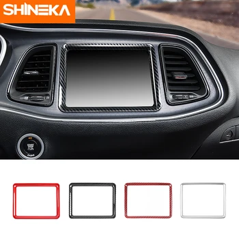 SHINEKA Automobilių dėtuvė prietaisų Skydelyje GPS Navigacijos Rėmo Apdaila Padengti Reikmenys Dodge Challenger-2020Car stilius