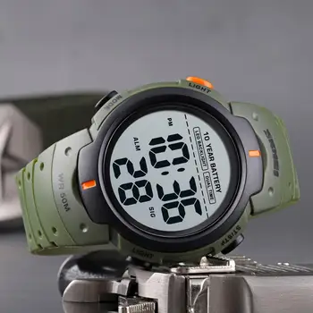 SKMEI Prabangių Sportinių vyriški Laikrodžiai LED Skaitmeninis Vandeniui Žadintuvas Chronometras Elektroninis Laikrodis Vyrų Laikrodžiai Relogio Masculino