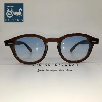 SPEIKE Individualų derliaus baby blue lęšiai, akiniai nuo saulės Johnny Deppas Lemtosh retro stiliaus akiniai gali būti trumparegystė akiniai nuo saulės