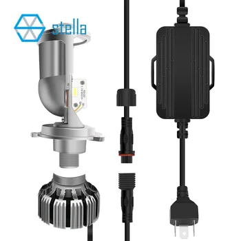 Stella H4 artimųjų šviesų/aukštas šviesos žibintai led projektoriaus objektyvas auto/moto 12V 72W 8000LM 5500K LED lemputės/lempos automobiliams