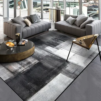 Stilingas, paprastas, modernus abstrakčiai Kinijos rašalo juoda balta miegamojo, virtuvės durų kilimėlis kambarį grindų kilimėlis kilimas gali būti pritaikyti