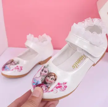 Sušaldyti 3D elsa anna Laisvalaikio Bateliai mergaitėms Sniego Princesė naujas princesė minkštas animacinių filmų batai Europoje dydis 26-35