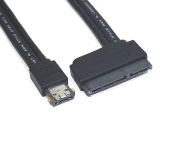 USB Combo eSATA į SATA Kabelis 2,5 colio Kietąjį Diską Nešiojamas Maitinimo Kabelis eSata į SATA 7Pin + 15Pin 2 in 1 Adapterio Kabelis