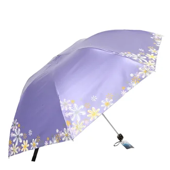 UV aišku, skėtis Saulėtas skėtis ponios ultra light mini tris sulankstomas skėtis nuo saulės anti-UV saulės skėtis KN garsaus prekės ženklo