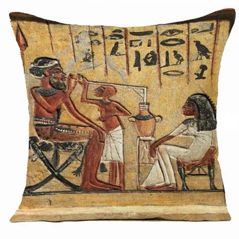 Užsienio prekybos nauja Egipto Faraono lino spausdinimo namų pagalvių užvalkalus retro sofos pagalvėlė padengti automobilio biuro kėdė juosmens užvalkalas