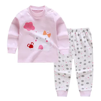Vaikai Pižama Vaikams, Cartoon Sleepwear Kūdikių Drabužiai Nustatyti Rudenį Medvilnės Naktiniai Drabužiai Berniukams, Mergaitėms, Gyvūnų Pižamos Pižama Komplektas