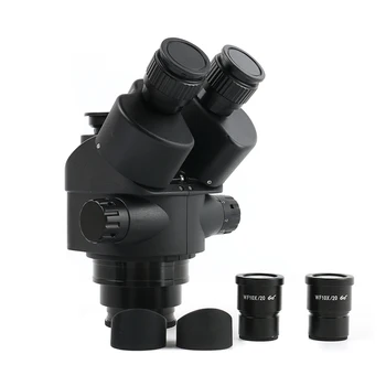 Vienu metu Židinio 3.5-90X Nuolat Zoom Trinokulinis Stereo Mikroskopas Galvos WF10X-20 Guminis Okuliaro Akių apsaugai