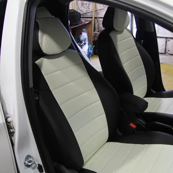 Volkswagen Tiguan I 2007-2016 гв. (su столиками) (Tiguan) mados sėdynės padengti iš экокожи [modelį, autopilotas ekokozha]