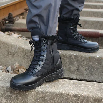 Vyrai Dykuma Taktinis karo Boots Mens Darbo Safty Batai Zapatos De Mujer Armijos Įkrovos Zapatos Auliukiniai suvarstomi Batai Kovoti su 451