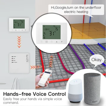 WiFi Smart Termostatas Sienos Pakabinti Elektriniai grindų Šildymo Temperatūros Reguliatorius Darbui su Alexa 