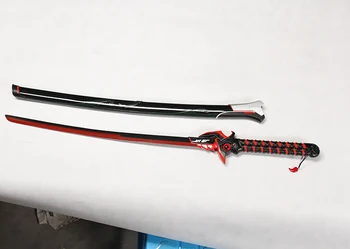 Žaidimas OW Genji s kardas Anime cosplay kardai anglies plieno raudona ašmenys samurai katana rekvizitai aštrių pasiruošę tiekti/